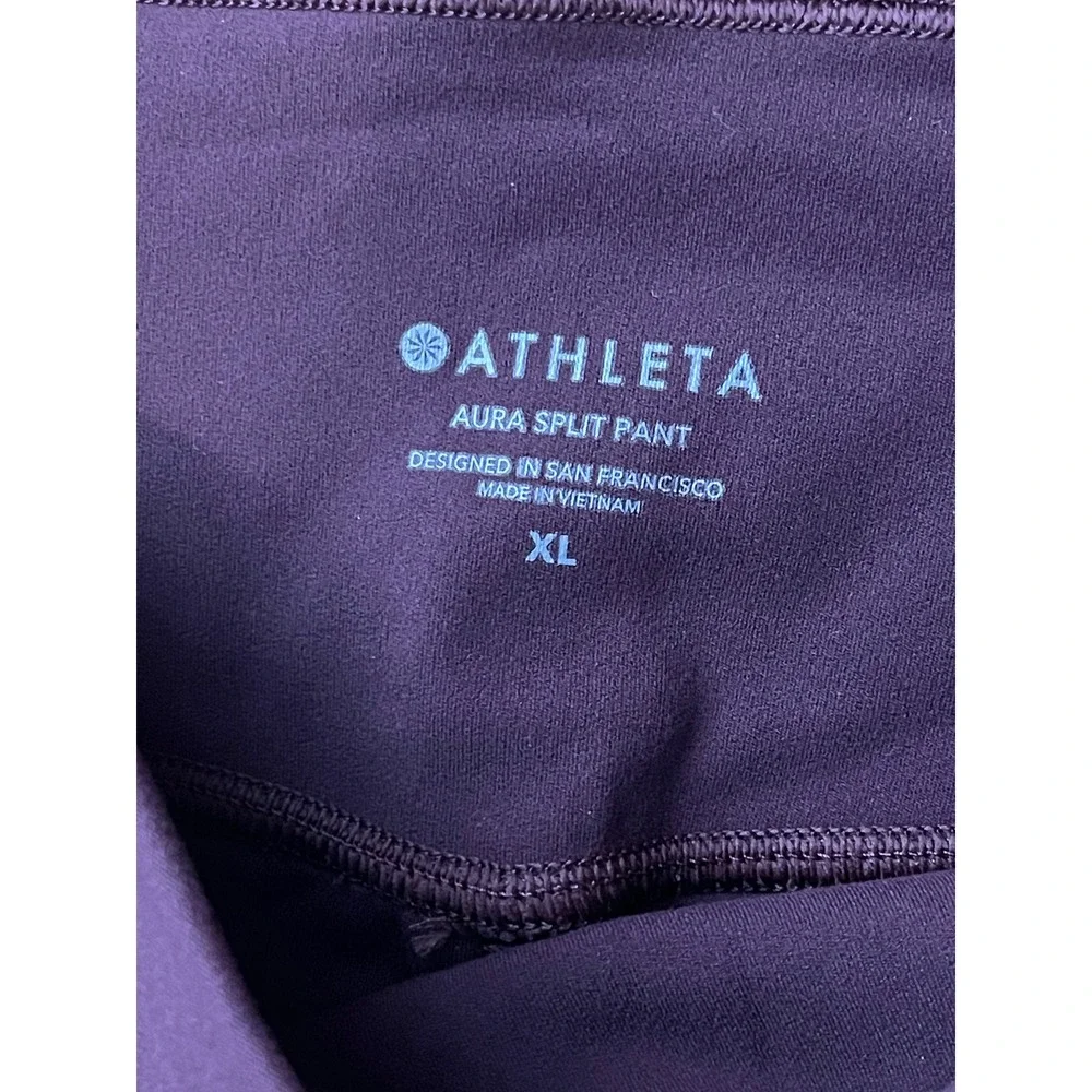 ATHLETA Aura Split‎ Pant XL Burgundy NEW Leggings Active Athleisure Running Gym